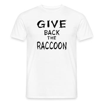 Cherson UKRAINE waschbär "the cherson raccoon" - Männer T-Shirt - Weiß - Vorne - AI Model Male 178 dark (178cm)