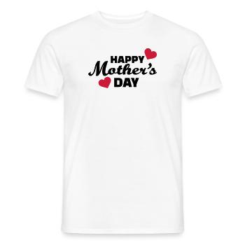 Happy Mother's Day - Men's T-Shirt - white - Front - AI Model Male 178 dark (178cm)