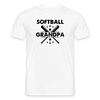 Softball Grandpa - Men's T-Shirt - white - Front - AI Model Male 178 dark (178cm)