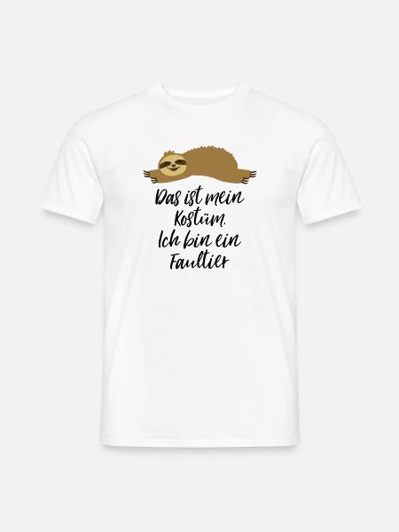 Faultier Kostüm - Männer T-Shirt - Weiß