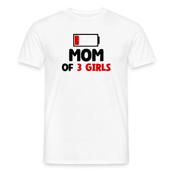 Maman de 3 filles - T-shirt homme - blanc - Devant - AI Model Male 178 dark (178cm)