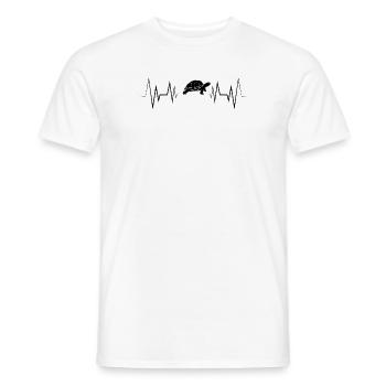 Heartbeat Turtle Silhouette - Men's T-Shirt - white - Front - AI Model Male 178 dark (178cm)