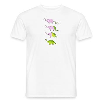 éléphant serpent dinosaure - T-shirt homme - blanc - Devant - AI Model Male 178 dark (178cm)