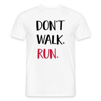 courir - T-shirt homme - blanc - Devant - AI Model Male 178 dark (178cm)