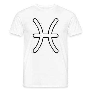 Pisces zodiac constellation zodiac sign - Men's T-Shirt - white - Front - AI Model Male 178 dark (178cm)