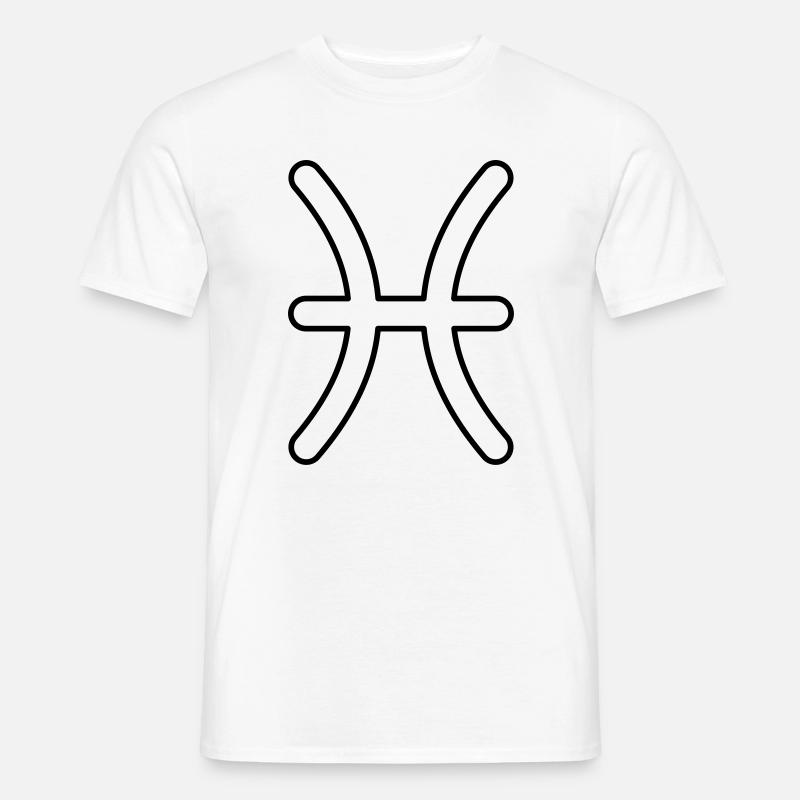 Fische Sternzeichen Sternbild Tierkreiszeichen - Männer T-Shirt - Weiß