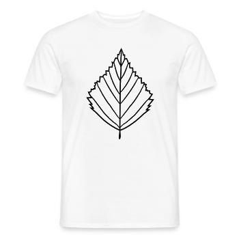 kontur birke blatt baum pflanze form clipart desig - Männer T-Shirt - Weiß - Vorne - AI Model Male 178 dark (178cm)