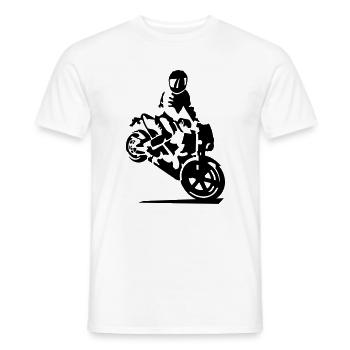 Moto cascade - T-shirt homme - blanc - Devant - AI Model Male 178 dark (178cm)