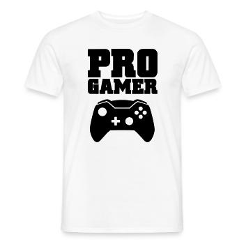 pro gamer - Men's T-Shirt - white - Front - AI Model Male 178 dark (178cm)