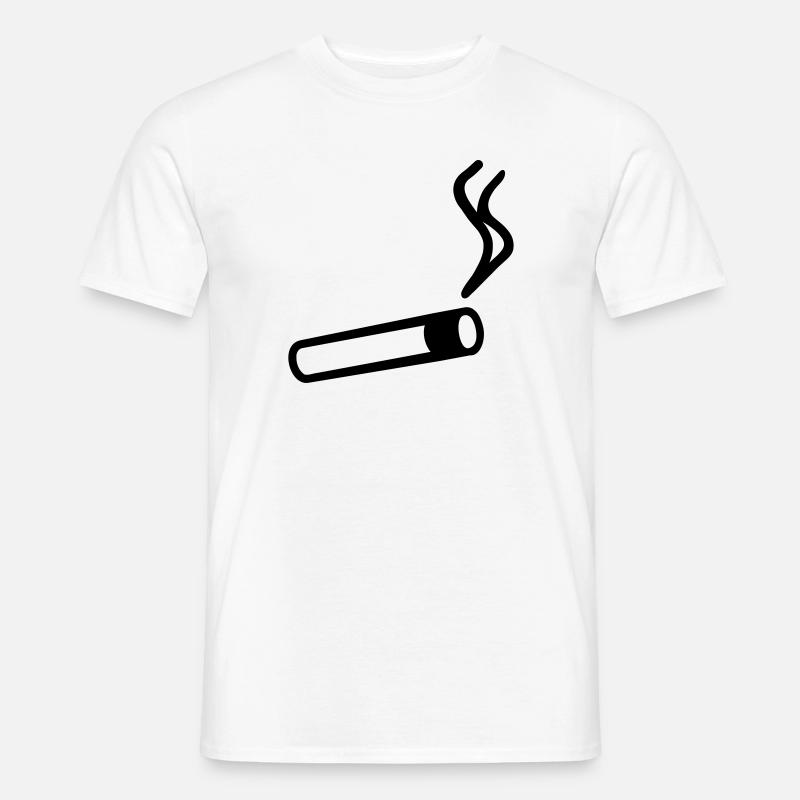 Zigarette - Männer T-Shirt - Weiß