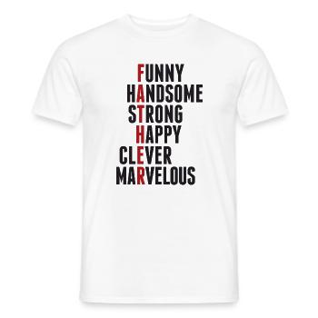 Meilleur papa jamais - T-shirt homme - blanc - Devant - AI Model Male 178 dark (178cm)