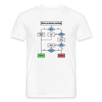 Problem solving! - Men's T-Shirt - white - Front - AI Model Male 178 dark (178cm)