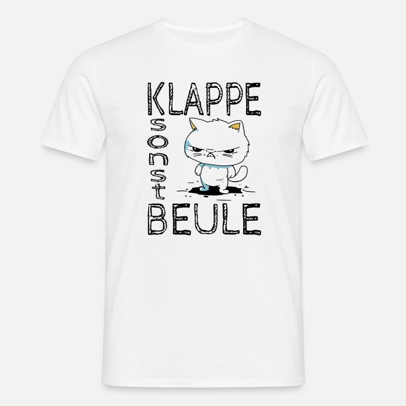Klappe sonst Beule - Männer T-Shirt - Weiß