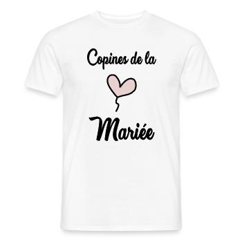 BRIDE'S GIRLFRIENDS - Men's T-Shirt - white - Front - AI Model Male 178 dark (178cm)
