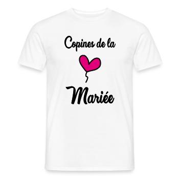 BRIDE'S GIRLFRIENDS - Men's T-Shirt - white - Front - AI Model Male 178 dark (178cm)