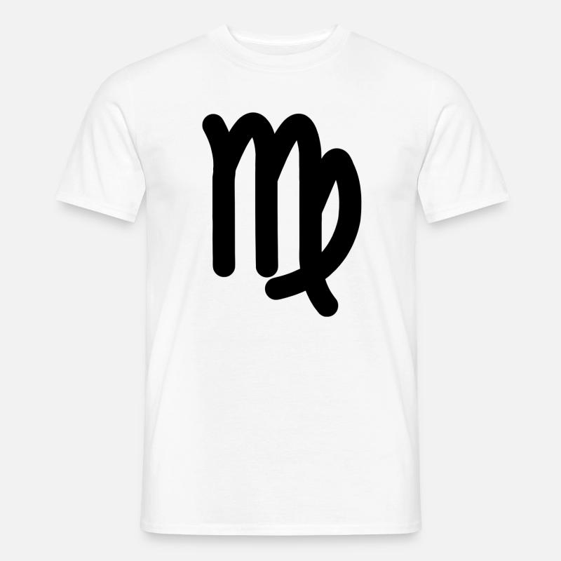 Sternzeichen Jungfrau Jungfrau - Männer T-Shirt - Weiß