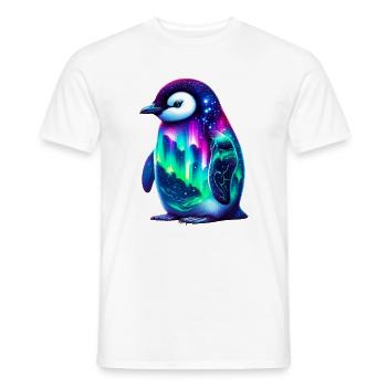 Aurora Borealis Pinguin - Männer T-Shirt - Weiß - Vorne - AI Model Male 178 dark (178cm)