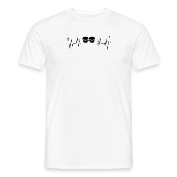 Herzschlag Bongo Silhouette - Männer T-Shirt - Weiß - Vorne - AI Model Male 178 dark (178cm)