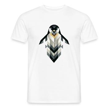 Geometrischer Pinguin – Frostige Eleganz - Männer T-Shirt - Weiß - Vorne - AI Model Male 178 dark (178cm)