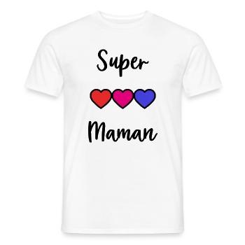 MOM. MOTHER'S DAY. HAPPY MOTHER'S DAY - Men's T-Shirt - white - Front - AI Model Male 178 dark (178cm)