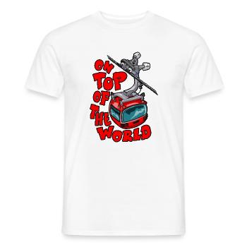 1422-Gondel-ROT - Männer T-Shirt - Weiß - Vorne - AI Model Male 178 dark (178cm)