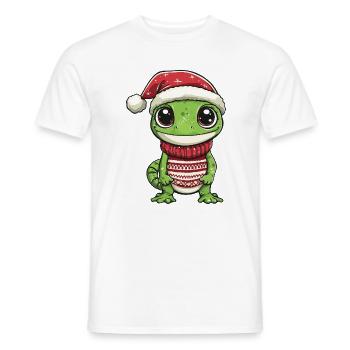 Noël de Noël Lizard - T-shirt homme - blanc - Devant - AI Model Male 178 dark (178cm)