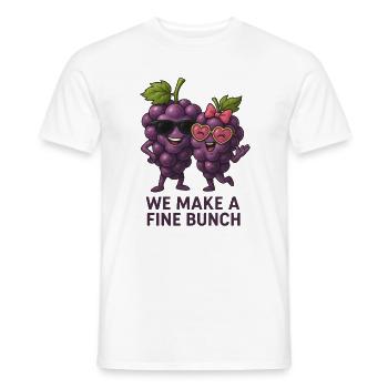 Une grappe fine de raisins avec style - T-shirt homme - blanc - Devant - AI Model Male 178 dark (178cm)