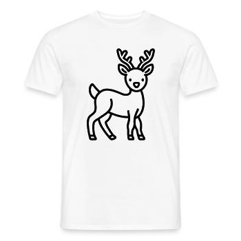 Hirsch - Männer T-Shirt - Weiß - Vorne - AI Model Male 178 dark (178cm)