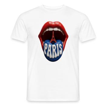 Paris Tongue Pop Art - Men's T-Shirt - white - Front - AI Model Male 178 dark (178cm)