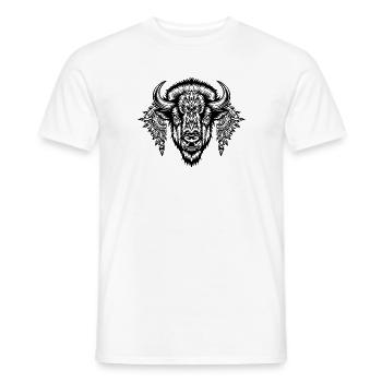 Zierbison-Glyphe - Männer T-Shirt - Weiß - Vorne - AI Model Male 178 dark (178cm)