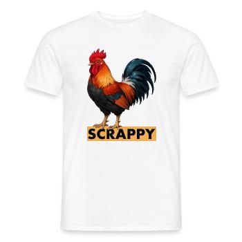 Scrappy Rooster Speranza funny Gaming Community - Men's T-Shirt - white - Front - AI Model Male 178 dark (178cm)