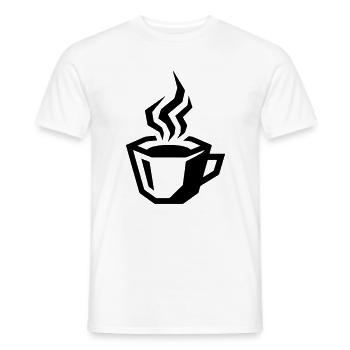 Symbole du café Café - T-shirt homme - blanc - Devant - AI Model Male 178 dark (178cm)