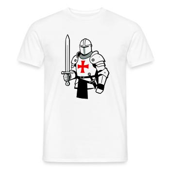 knight - Men's T-Shirt - white - Front - AI Model Male 178 dark (178cm)