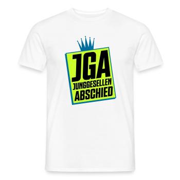 Junggesellenabschied JGA Neon Design - Männer T-Shirt - Weiß - Vorne - AI Model Male 178 dark (178cm)