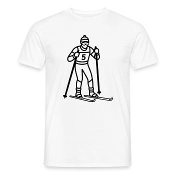 Langlauf - Männer T-Shirt - Weiß - Vorne - AI Model Male 178 dark (178cm)