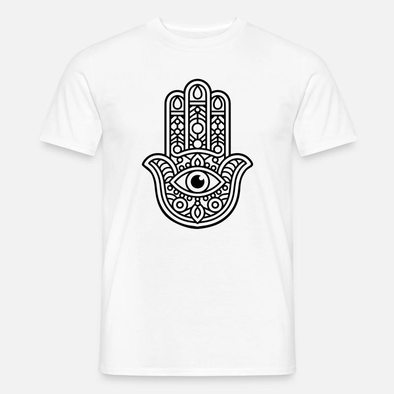 Hamsa-Zeichen - Männer T-Shirt - Weiß