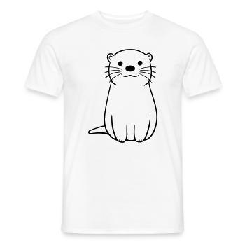 Otter - Männer T-Shirt - Weiß - Vorne - AI Model Male 178 dark (178cm)
