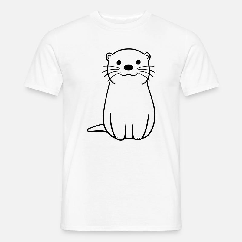 Otter - Männer T-Shirt - Weiß