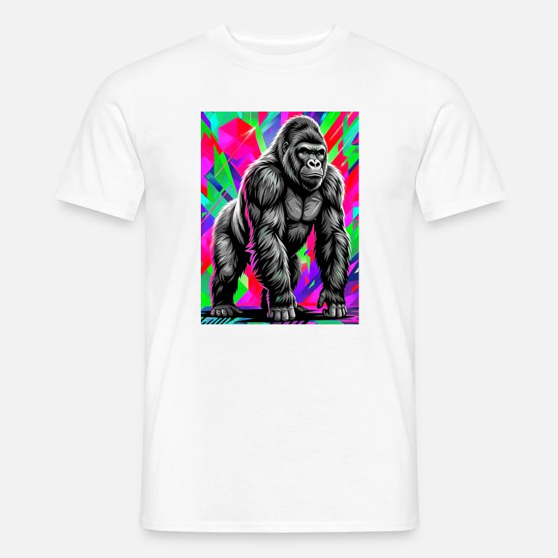 Gorilla - Männer T-Shirt - Weiß