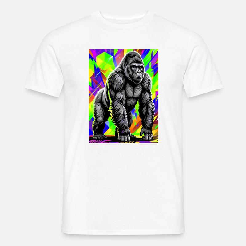 Gorilla - Männer T-Shirt - Weiß