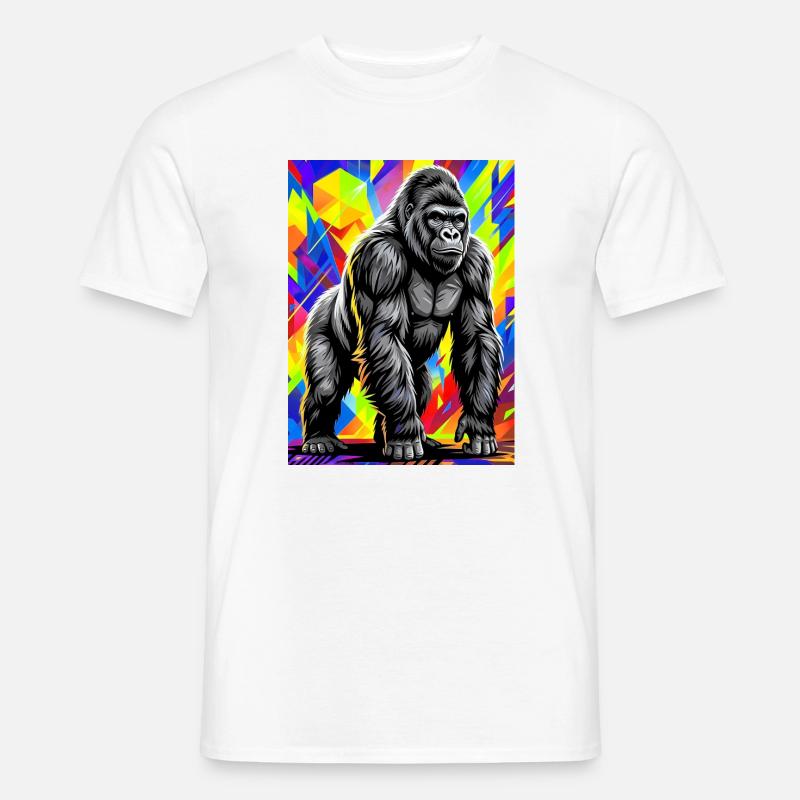 Gorilla - Männer T-Shirt - Weiß