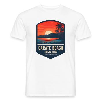 Carate Beach Costa Rica Puntarenas Sonnenuntergang - Männer T-Shirt - Weiß - Vorne - AI Model Male 178 dark (178cm)