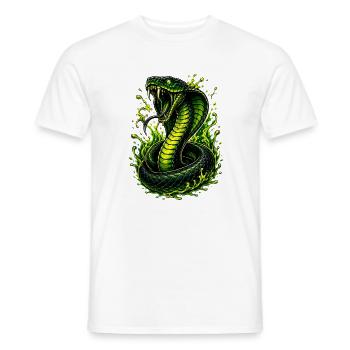 Neon Cobra Flame Serpent - Men's T-Shirt - white - Front - AI Model Male 178 dark (178cm)