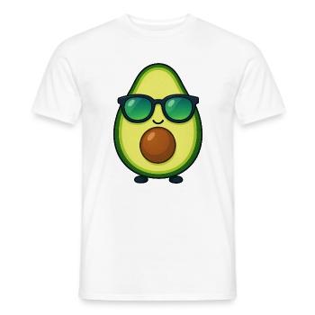 Avocado Gemüse Sommer Sonnenbrille Kawaii - Männer T-Shirt - Weiß - Vorne - AI Model Male 178 dark (178cm)