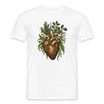 Herzpflanzen Vintage Botanik - Männer T-Shirt - Weiß - Vorne - AI Model Male 178 dark (178cm)