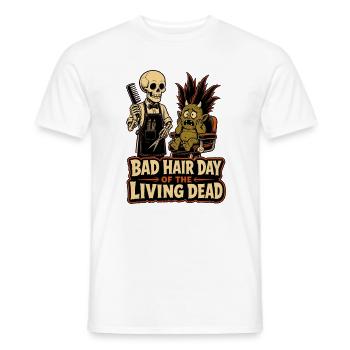 Bad Hair Tag der Lebenden Toten - Männer T-Shirt - Weiß - Vorne - AI Model Male 178 dark (178cm)