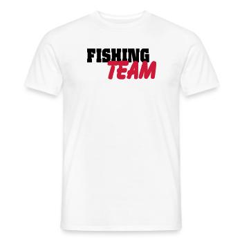 Fishing Team - T-shirt homme - blanc - Devant - AI Model Male 178 dark (178cm)