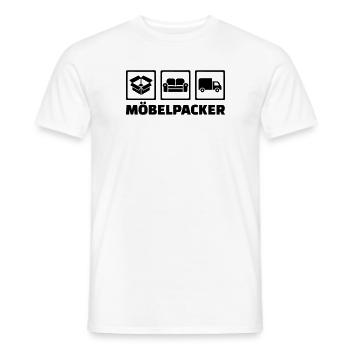 Möbelpacker - Männer T-Shirt - Weiß - Vorne - AI Model Male 178 dark (178cm)