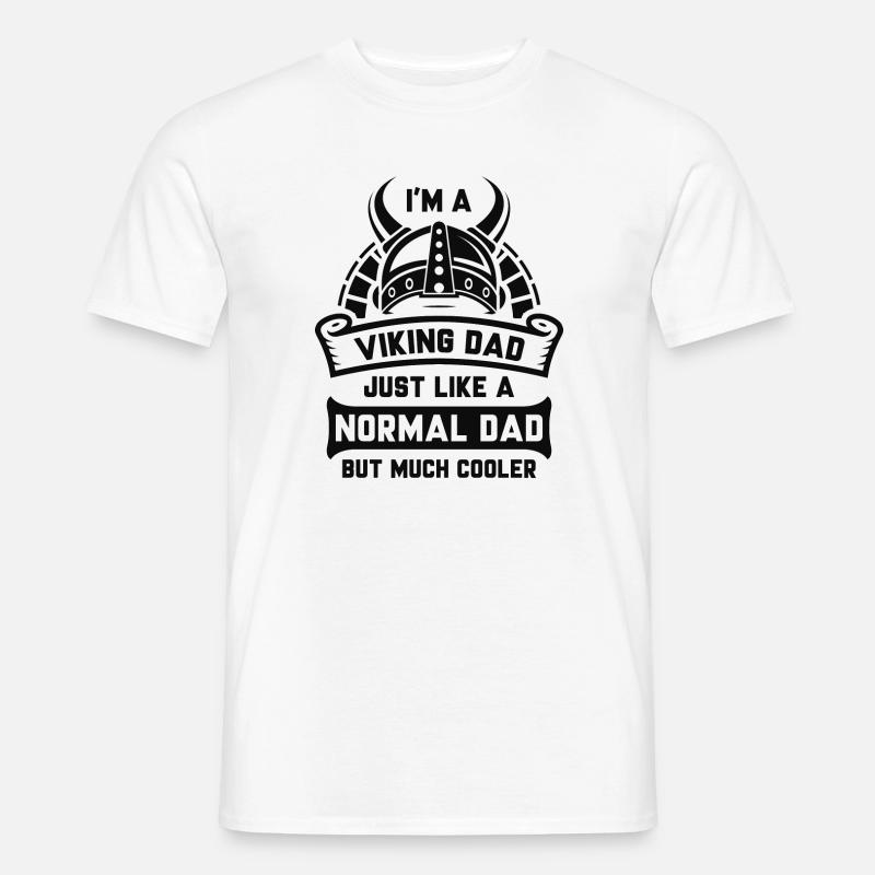Ich bin ein Wikinger-Papa - Männer T-Shirt - Weiß