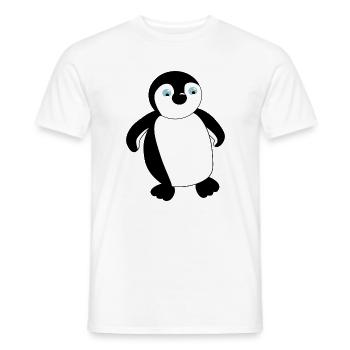 Pinguin - Männer T-Shirt - Weiß - Vorne - AI Model Male 178 dark (178cm)